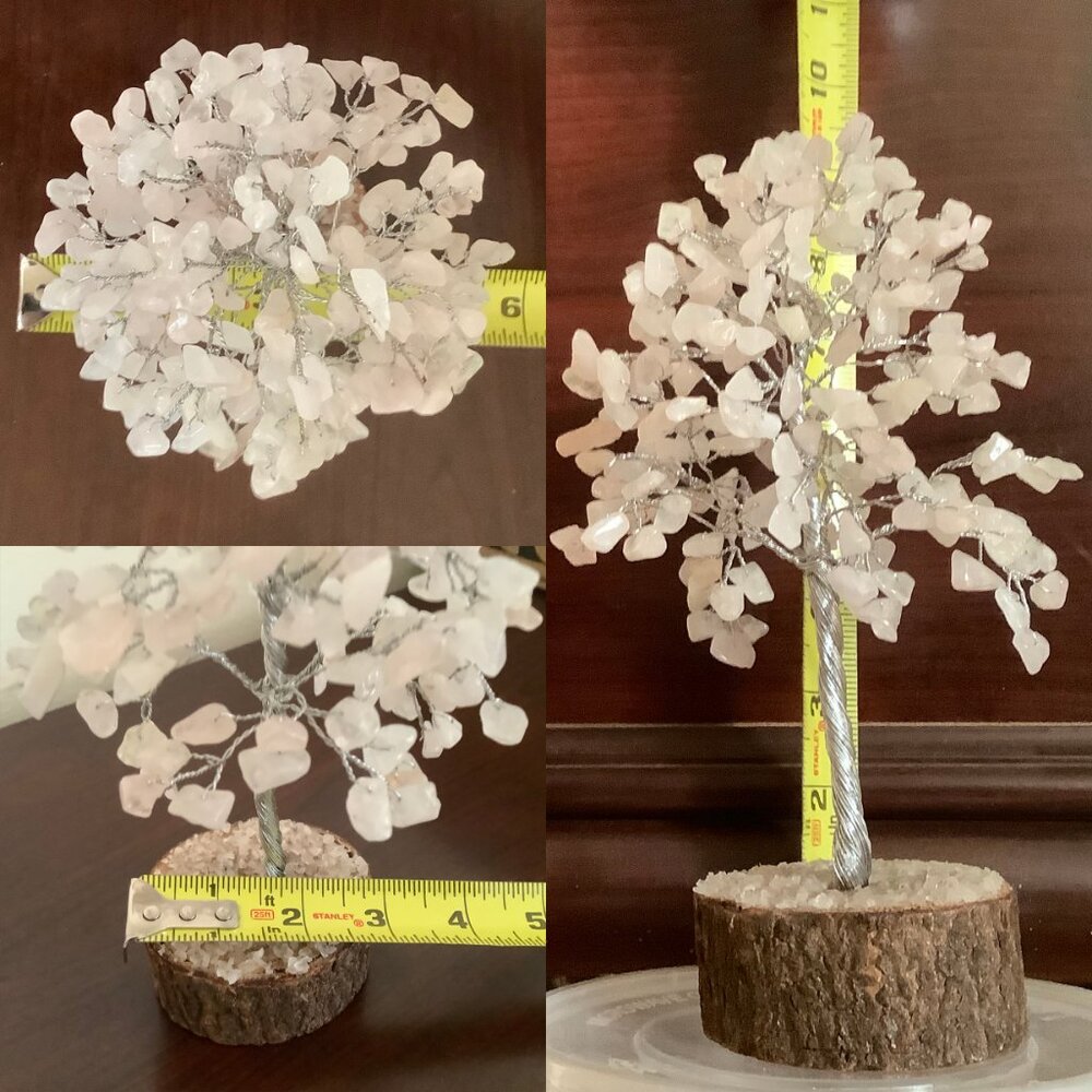 EUC Choice of Natural Carnelian, Peridot or Rose Quartz  and Wire Tree of Life - Picture 6 of 15